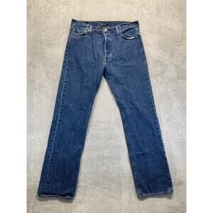Levi's Jeans Men's 36x34 Medium Wash 501 Button Fly Straight Leg